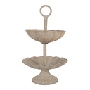 Alzatina 2 Livelli Grigio Beige Ø 15x24 cm