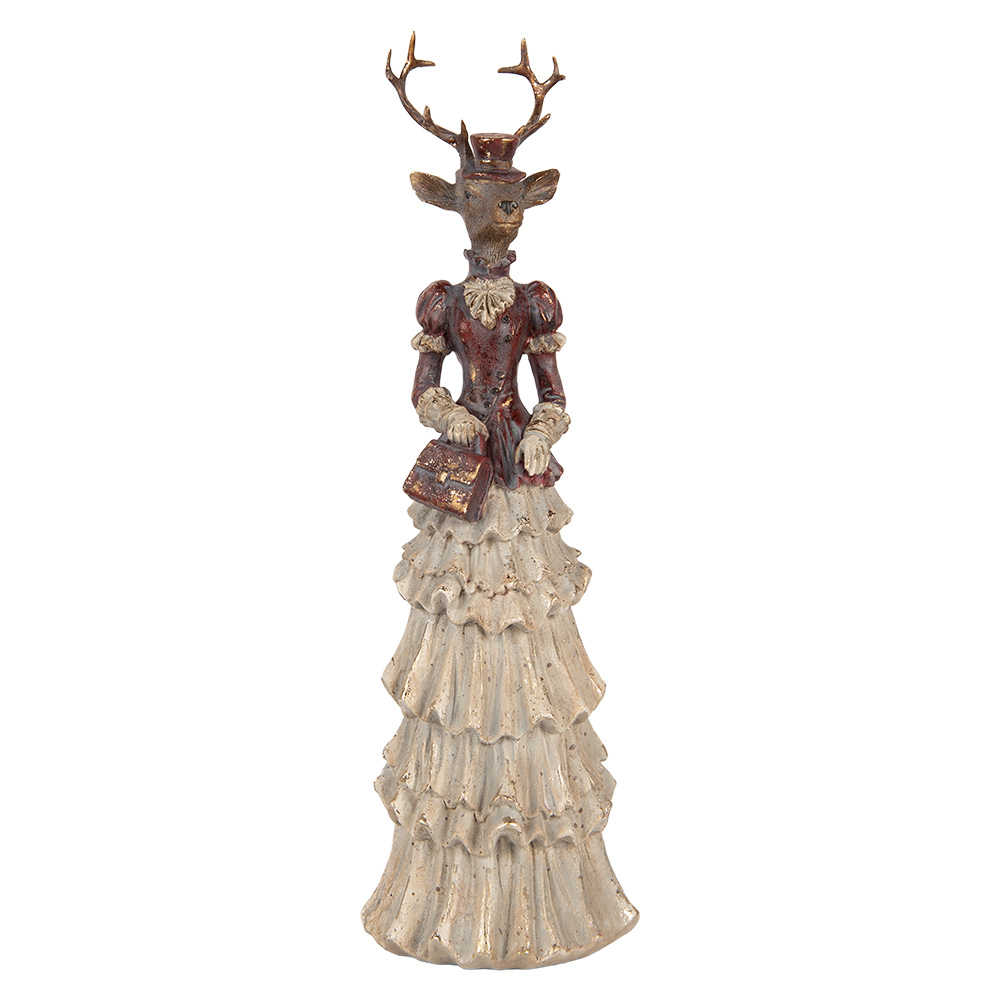 Decoratie hert 13x11x41 cm