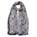 Foulard Donna Stampato Nero 50x160 cm