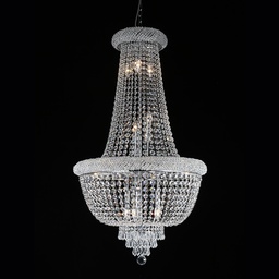 [5LL-CR167] Kronleuchter 15 Lichter Transparent Ø 60x100 cm E14/max 15x40W