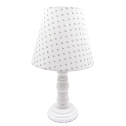 [6LMC0118] Lampe de table Blanc Gris 17x17x33 cm E14/max 1x40W