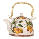 Teiera con infusore Bianco Giallo 18x14x12 cm / 800 ml