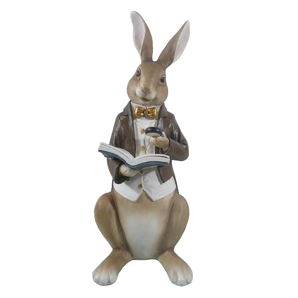 Image de décoration Lapin Beige, Marron 15x13x40 cm