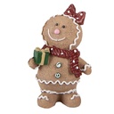 Decoration gingerbread man Brown Red 10x7x16 cm