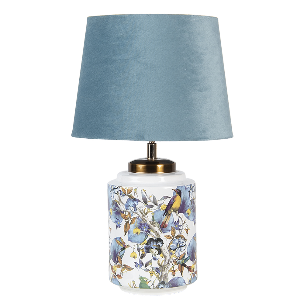 Lampada da Tavolo Blu, Bianco Ø 25x41 cm E27/max 1x60W