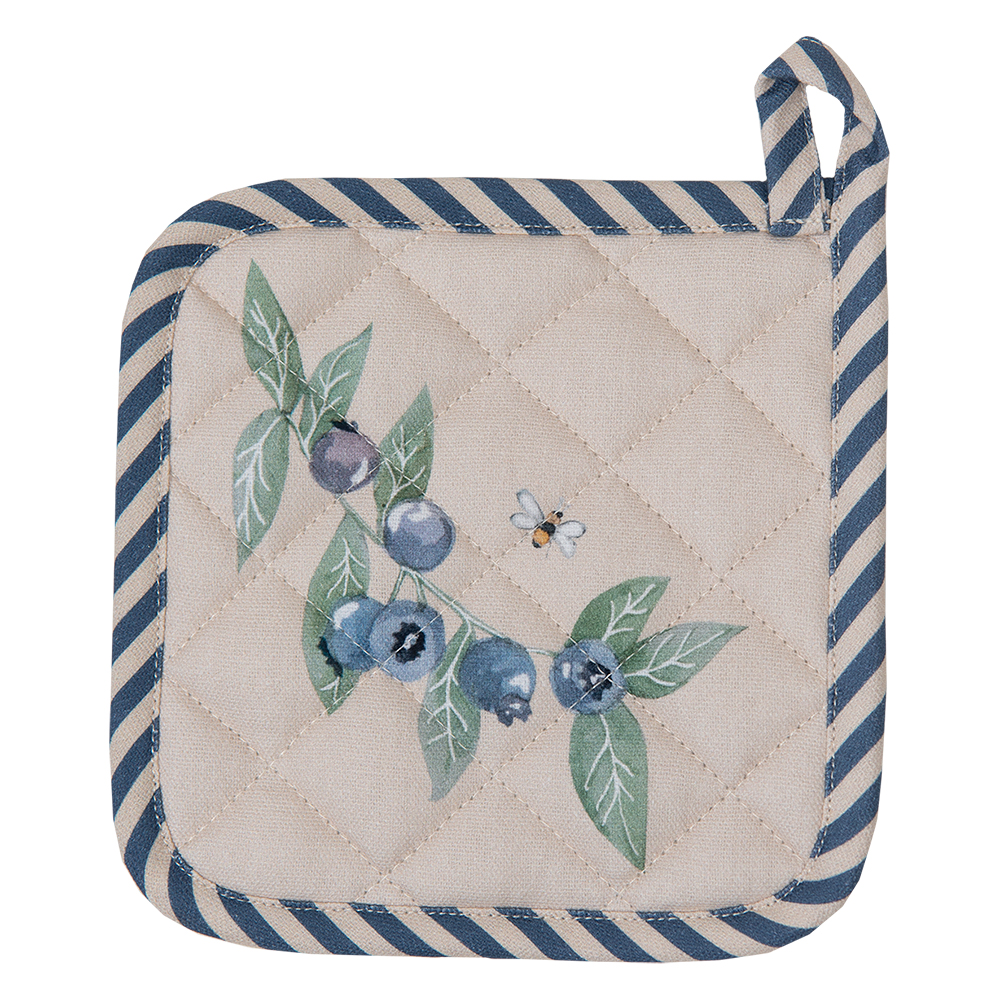 Manique enfant Beige Bleu16x16 cm