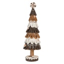 Christmas Decoration Christmas Tree Brown White Ø 12x39 cm