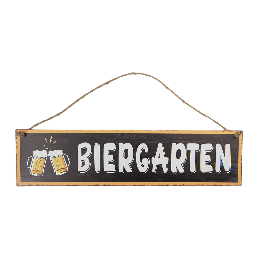 Textschild Braun Weiß 40x1x10 cm