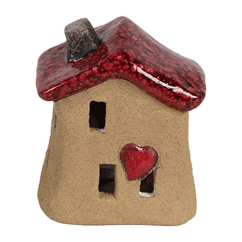 Decoratie huisje 7x6x8 cm