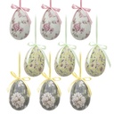 Decorative Hanger Egg (set 9) Multicoloured Ø 5x8 cm