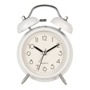 Alarm Clock Analog White 12x6x17 cm / 1xAA