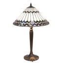 Lampada parete Tiffany Bianco, Marrone Ø 40x62 cm E27/max 2x60W