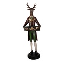 Decoration Statue Reindeer Brown Red 32x31x96 cm