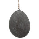 Decoration pendant egg White 10x2x8 cm