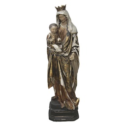 [50900] Statua Decorativa Maria Marrone 36x36x129 cm