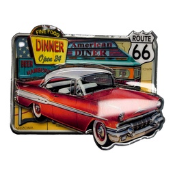 [66877] Magnete Decorativo Rosso 7x1x10 cm