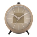 Alarm Clock Analog Brown 10x6x11 cm / 1xAA