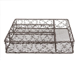[6Y5527] Vassoio Portaposate Marrone 31x25x7 cm