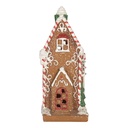 Decoration House with LED Brown White 15x9x20 cm