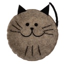 Ciotola in Feltro Gatto Grigio Nero 18x18x6 cm