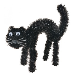 [65496] Décoration chat Noir 19x7x22 cm
