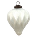 Weihnachtskugel Weiß Ø 7x8 cm