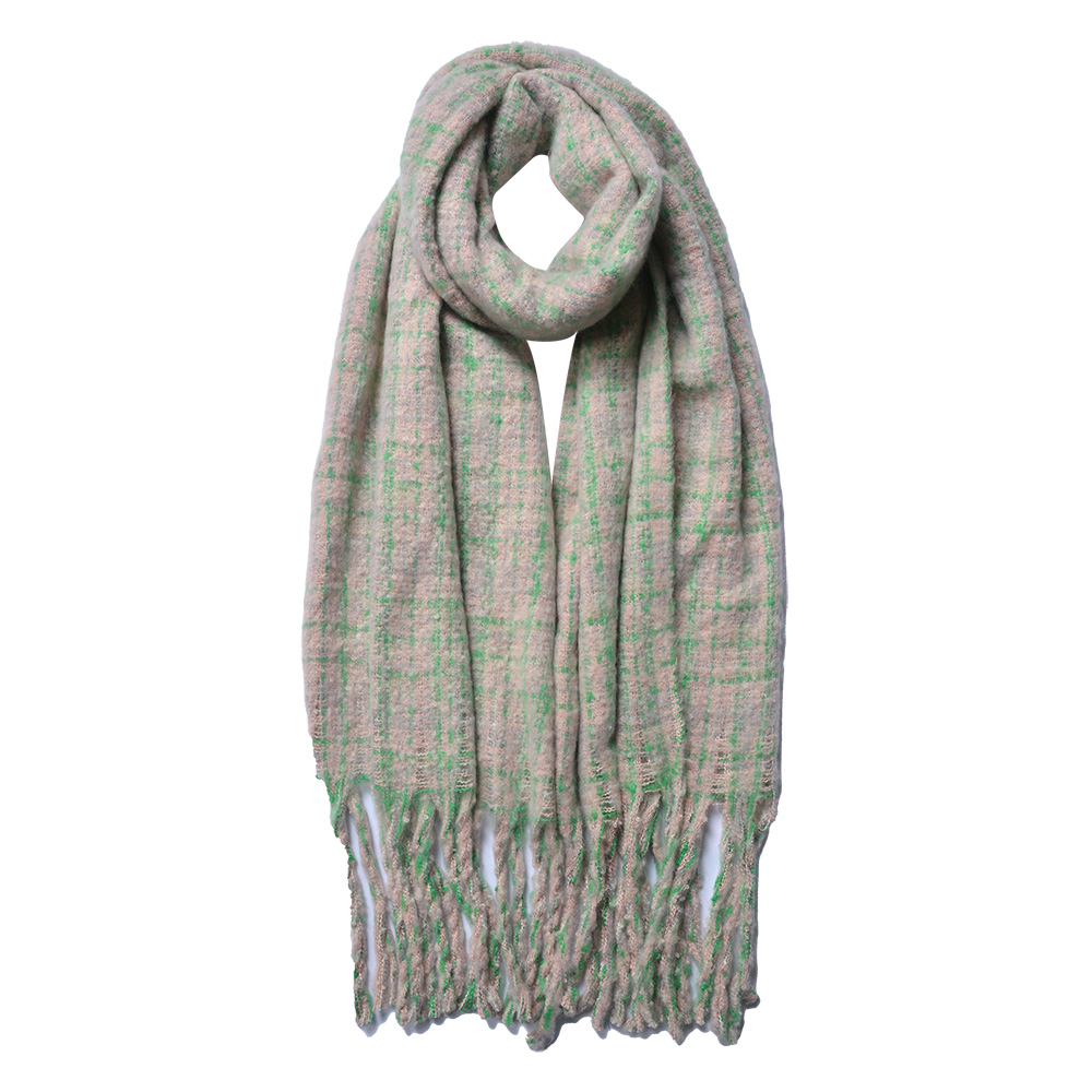 Foulard femme impirmée Vert 40x185 cm