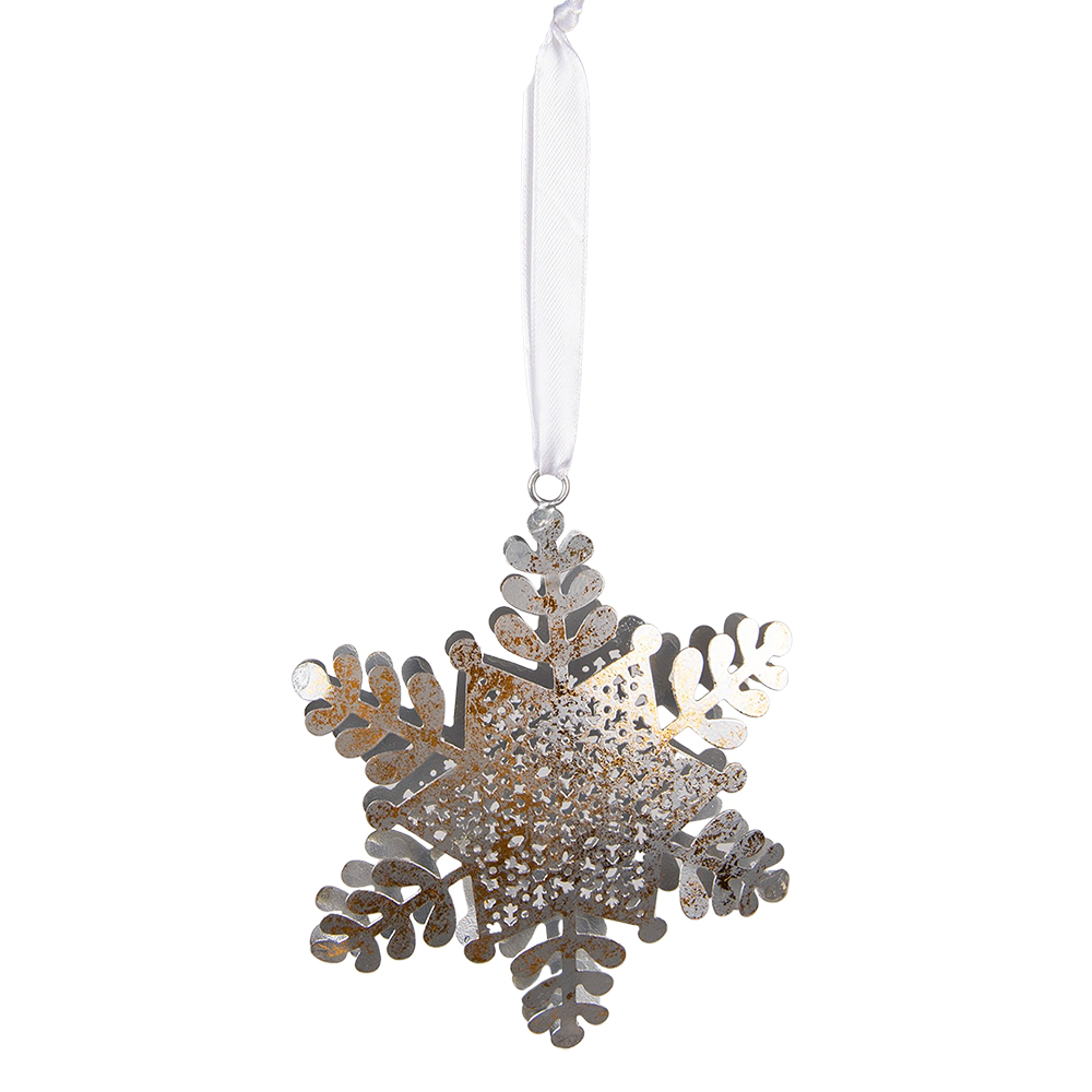 Hanger sneeuwvlok 7x1x9 cm