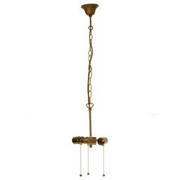 [5LL-98.3] Chaîne de pendentifs Tiffany Marron Ø 19x160 cm E27/max 3x60W