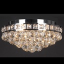 Plafonnier Cristal Argent Ø 40x20 cm E14/max 3x40W