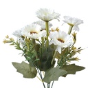 Artificial Flower White Green 10x10x30 cm