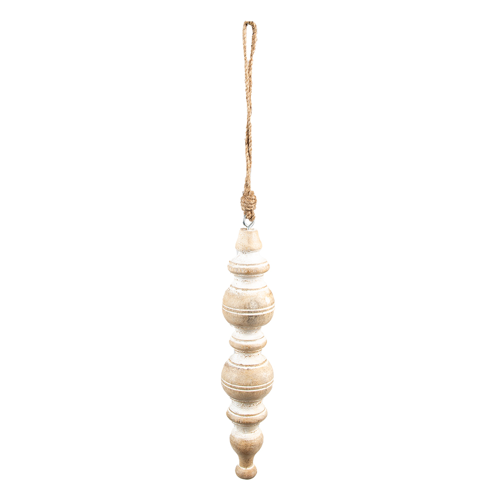 Dekoration Ornament Beige, Weiß Ø 5x23 cm