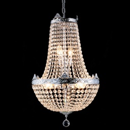 [5LL-CR45] Lustre Argent Ø 40x70/184 cm E14/max 6x40W