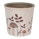 Vaso Porta Pianta Beige Marrone Ø 17x16 cm