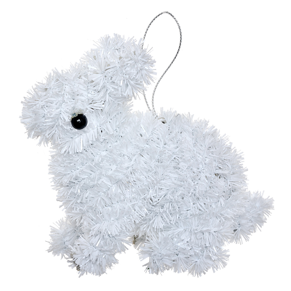 Pendentif décoratif Lapin Blanc 11x5x14 cm