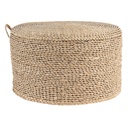 Sgabello Ottomano Marrone Ø 40x23 cm