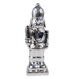 [6CE1491ZI] Décoration de casse-noisette Argent 6x6x20 cm