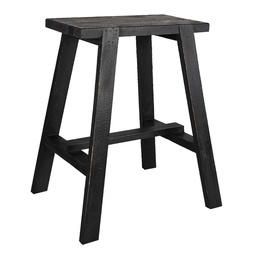 [6H2055] Decoration stool Black 50x39x58 cm