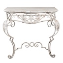 Table d'appoint Blanc 86x44x81 cm