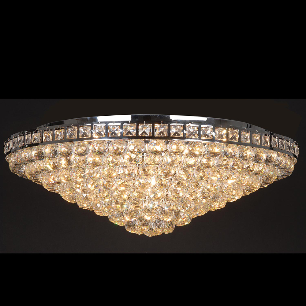 Plafondlamp chroom compl. Ø 80x27 cm E14/max 15x40W