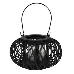 [6RO0582] Tealight Holder Black Ø 23x12 cm