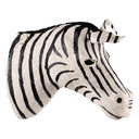 Wand Deko Zebra Schwarz, Weiß 13x30x27 cm