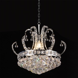 [5LL-CR34] Lustre Argent Ø 50x43/168 cm E14/max 6x40W