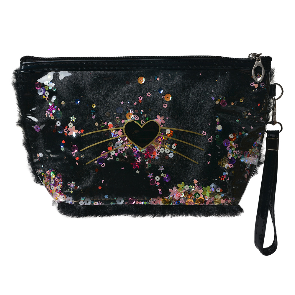 Toilettas 23x13 cm zwart
