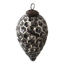 Boule de Noël Noir Ø 7x12 cm