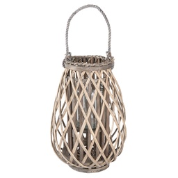 [6RO0386M] Tealight Holder Grey Ø 27x40 cm