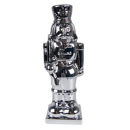 [6CE1490ZI] Décoration de casse-noisette Argent 8x7x23 cm