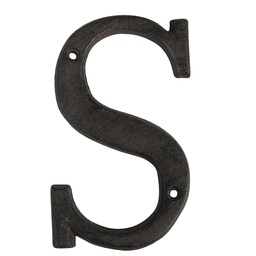 [6Y0840-S] Lettera S Marrone 8x1x13 cm