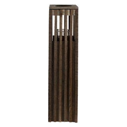 [6H2087] Tealight Holder Brown 14x14x54 cm