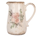 Decorative Pitcher Beige Pink 21x15x23 cm